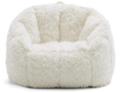 DESCRIPTION: (1) MILANO POUF BEAN BAG CHAIR BRAND/MODEL: ARMARKAT/0638472 INFORMATION: SHAG/IVORY RETAIL$: 79.99 SIZE: 32" X 28" X 25" QTY: 1