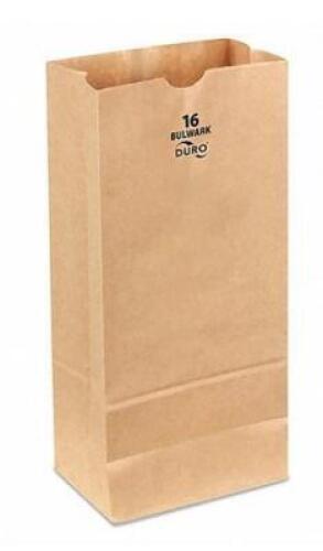 DESCRIPTION: (1) PACK OF (400) GROCERY BAG BRAND/MODEL: DURO/71016 INFORMATION: BROWN/CAPACITY: 16LBS RETAIL$: 79.24 PER PK OF 400 SIZE: 7-3/4"W X 4-7