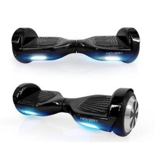 DESCRIPTION: (1) ELECTRIC HOVER BOARD BRAND/MODEL: HOVER-1/HY-RM-ULT-BLK INFORMATION: BLACK/MAX SPEED: 7 MPH RETAIL$: 179.99 SIZE: 24"L X 9"W X 9.5"H