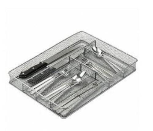 DESCRIPTION: (1) CUTLERY TRAY BRAND/MODEL: HONEY-CAN-DO/KCH-02162 INFORMATION: 6-COMPARTMENTS/GRAY RETAIL$: 33.78 SIZE: 16"L X 11-1/4"W QTY: 1