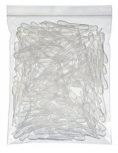 DESCRIPTION: (1) PACK OF (500) RECLOSABLE POLY BAG BRAND/MODEL: GRAINGER/5CNH7 INFORMATION: CLEAR/ZIP SEAL RETAIL$: 181.56 PER PK OF 500 SIZE: 18"W X