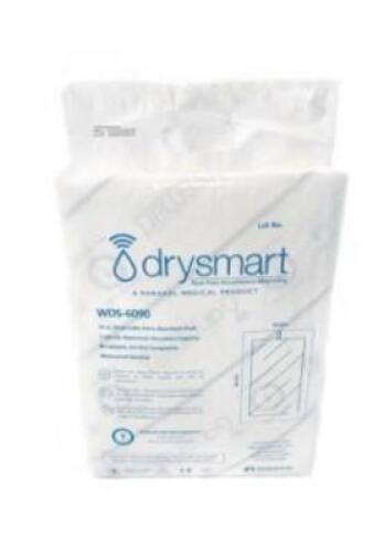 DESCRIPTION: (9) PACKS OF (10) INCONTINENCE MONITORING PADS BRAND/MODEL: DRYSMART/WDS-6090 INFORMATION: MOISTURE-SENSITIVE/WATERPROOF BACKING SIZE: 35