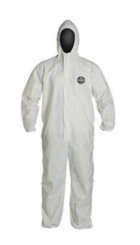 DESCRIPTION: (1) PACK OF (25) DISPOSABLE COVERALLS BRAND/MODEL: DUPONT/NG127SWH5X0025NP INFORMATION: HOODED/WHITE RETAIL$: 217.93 PER PK OF 25 SIZE: 5