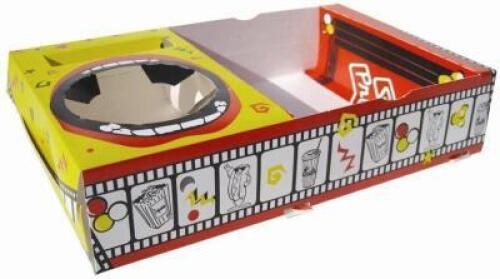 DESCRIPTION: (1) PACK OF (250) MAZE CRAZE CARRYOUT TRAY BRAND/MODEL: DIXIE/MZCRZCOT INFORMATION: USED FOR POPCORN & KIDS MEALS SIZE: 9.75" X 6.37" X 2