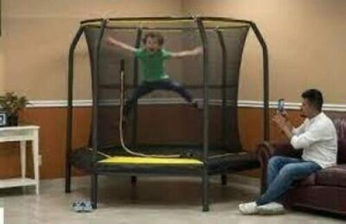 DESCRIPTION: (1) MY FIRST TRAMPOLINE BRAND/MODEL: KINERTIAL RETAIL$: $229.00 EA SIZE: 7 FT QTY: 1