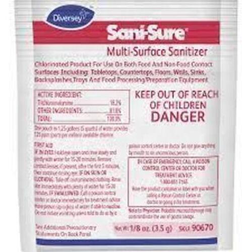 DESCRIPTION: (10) MULTI-SURFACE SANITIZER BRAND/MODEL: DIVERSEY SANI SURE SIZE: 1/8 OZ QTY: 10