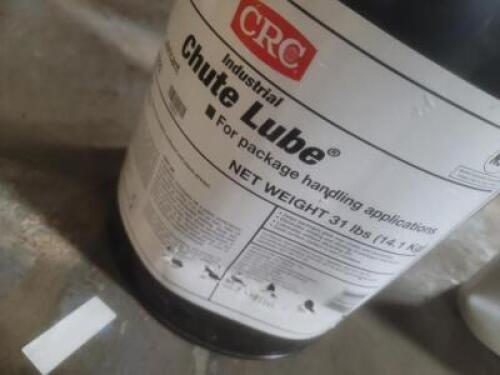 DESCRIPTION: (1) CHUTE LUBRICANT BRAND/MODEL: CRC #1YNX1 RETAIL$: ###### SIZE: 5 GALLON QTY: 1