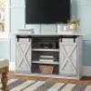 SARGENT OAK/WHITEWASHED GRAY LORRAINE TV STAND FOR TVS UP TO 60"