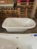 57" CAST IRON ROLL TOP TUB WITH 3-3/8" WALL HOLES - 3