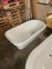 57" CAST IRON ROLL TOP TUB WITH 3-3/8" WALL HOLES - 4