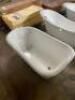 57" CAST IRON ROLL TOP TUB WITH 3-3/8" WALL HOLES - 5