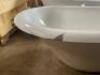 57" CAST IRON ROLL TOP TUB WITH 3-3/8" WALL HOLES - 6
