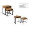 SANIYAH 24'' TALL SOLID WOOD SLED NESTING TABLES - 5