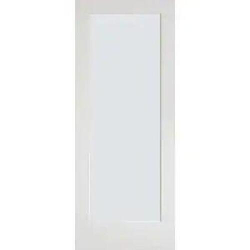 32 IN. X 80 IN. CLEAR GLASS 1-LITE TRUE DIVIDED WHITE FINISHED SOLID FRENCH INTERIOR DOOR SLAB