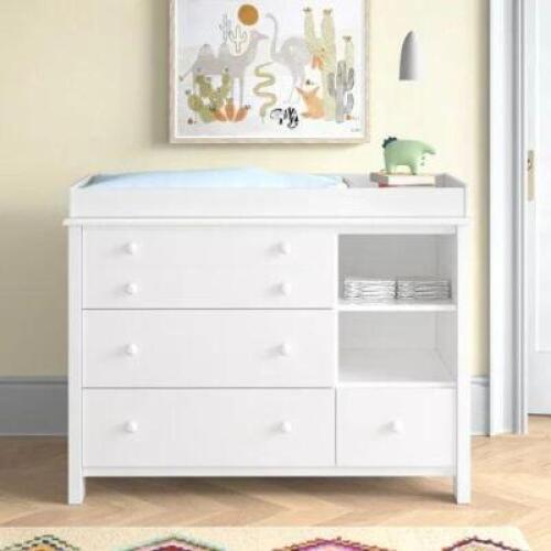 WHITE LITTLE SMILEYS CHANGING TABLE DRESSER