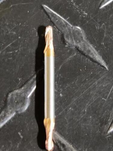 DESCRIPTION: (1) SOLID CARBIDE DOUBLE END SQ END MILL BRAND/MODEL: ACCUPRO 07762594 RETAIL$: $40.97 SIZE: 3/32" DIA 3/16" LOC 1/8" SD QTY: 1