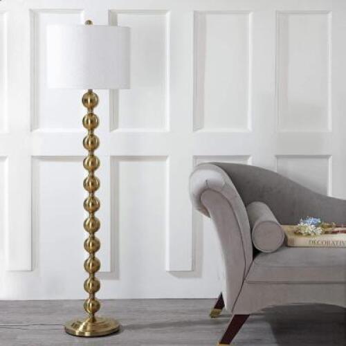 MODERN FARMHOUSE STACKED BALL BRASS 59-INCH LIVING ROOM FLOOR LAMP