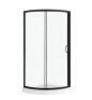 BREEZE 34 IN. X 34 IN. X 76 IN. CORNER SHOWER KIT WITH SLIDING FRAMED SHOWER DOOR IN BLACK AND SHOWER PAN - 6