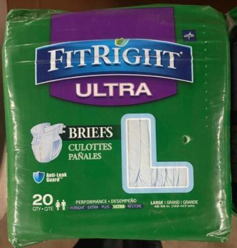 (4) - 20 CT. PACKS OF FITRIGHT ULTRA BRIEFS