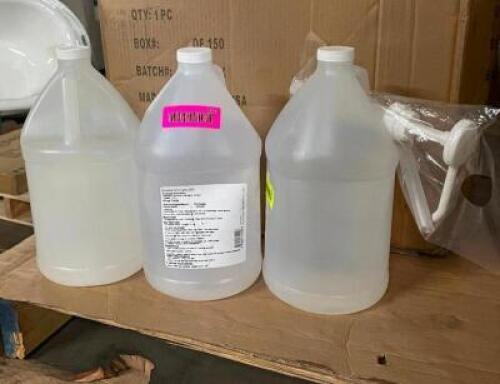 (3) - 1 GALLON JUGS OF ALCOHOL ANTISEPTIC TOPICAL SOLUTION WITH PUMP DISPENSER TOP