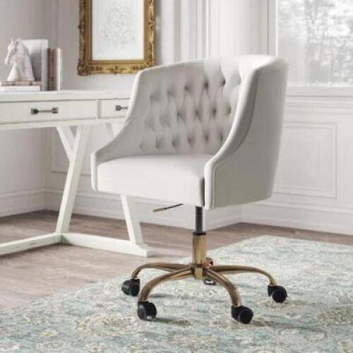 IVORY LOUISE VELVET TASK CHAIR
