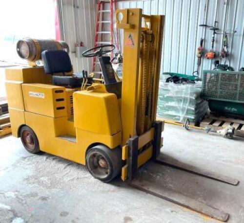 DESCRIPTION: ALLIS CHALMERS ACC-50-PS FORKLIFT BRAND/MODEL: ALLIS CHALMERS ACC-50-PS INFORMATION: HOURS: 5787.5 SERIAL #AJJ129337, 36" FORKS, CAPACITY