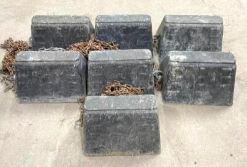 DESCRIPTION: (7) INDUSTRIAL RUBBER WHEEL AND TIRE CHOCKS QTY: 7