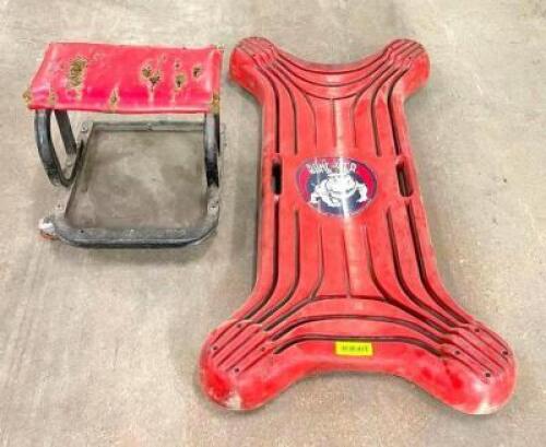 DESCRIPTION: AUTOMOTIVE MECHANIC'S CREEPER AND SHOP SEAT AS SHOWN QTY: 1