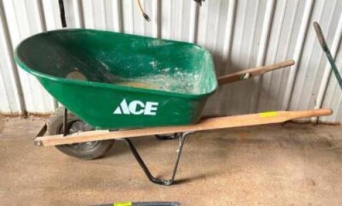 DESCRIPTION: 6 CU FT STEEL RESIDENTIAL WHEELBARROW QTY: 1