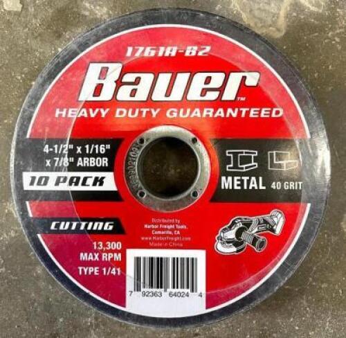 DESCRIPTION: (6) 4.5" X 1/16" METAL 40 GRIT GRINDING WHEEL (10 PACK) QTY: 6