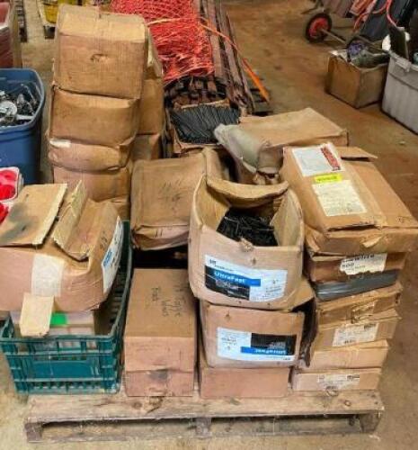 LARGE PALLET OF ASSORTED ROOFING SUPPLIES AND MATERIALS