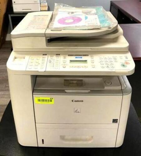 DESCRIPTION: MULTICOLOR LASER MULTI FUNCTION PRINTER WITH ROLLABOUT PRINTER STAND BRAND/MODEL: CANON IMAGECLASS D1170 QTY: 1