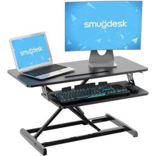 DESCRIPTION: SMUGDESK STANDING DESK (NEW) BRAND/MODEL: WORLD FINE 66HS-32IN-BK RETAIL$: $96.20 QTY: 1