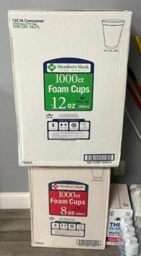 DESCRIPTION: 800CT AND 1000CT BOX OF FOAM CUPS BRAND/MODEL: MEMBERS MARK QTY: 2
