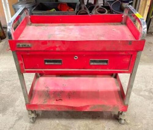 DESCRIPTION: 30" X 16" INDUSTRIAL ROLLING CART W/ DRAWER QTY: 1