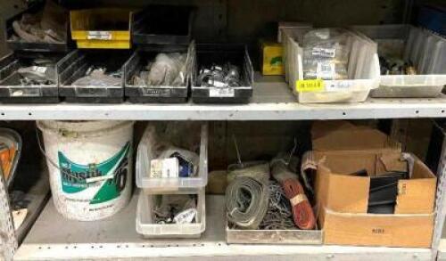DESCRIPTION: LARGE GROUP OF ASSORTED TRUCK HARDWARE / ELECTRICAL HARDWARE / MOUNTING HARDWARE ADDITIONAL INFORMATION: SOLD AS SET. SIZE: ASSORTED LOCA