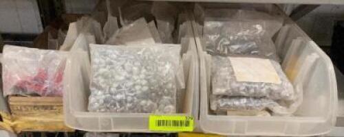 DESCRIPTION: (3) - CONTAINERS FILLED WITH ALUMINUM RIVETS - (3) SIZES ADDITIONAL INFORMATION: (3)- RIVET SIZES. SEE PHOTOS. CONTENTS OF SINGLE SHELF O