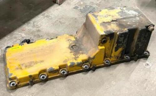 DESCRIPTION: CATERPILLAR OIL PAN LOCATION: WOOD TABLE / TIRE RACK AREA THIS LOT IS: ONE MONEY QTY: 1