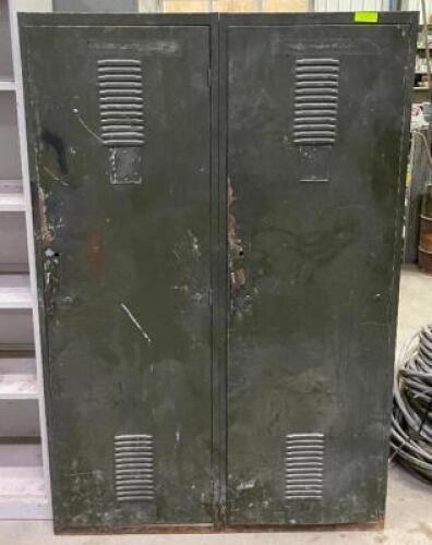 DESCRIPTION: 2-DOOR METAL CABINET UNIT SIZE: 48"X18"X72" QTY: 1
