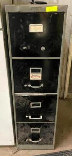 DESCRIPTION: 4-DRAWER METAL FILING CABINET QTY: 1