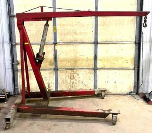 DESCRIPTION: LARGE HEAVY DUTY MANUAL HYDRAULIC LIFT ON CASTERS QTY: 1