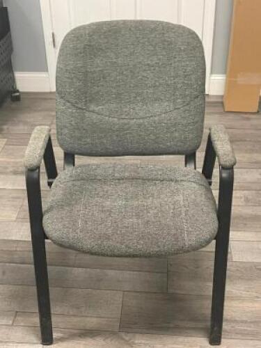 DESCRIPTION: (4) - GREY WAITING ROOM ARM CHAIRS THIS LOT IS: SOLD BY THE PIECE QTY: 4