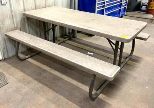 DESCRIPTION: 6' OUTDOOR PICNIC TABLE BRAND/MODEL: LIFTIME INFORMATION: NOT CURRENTLY ASSEMBLED QTY: 1
