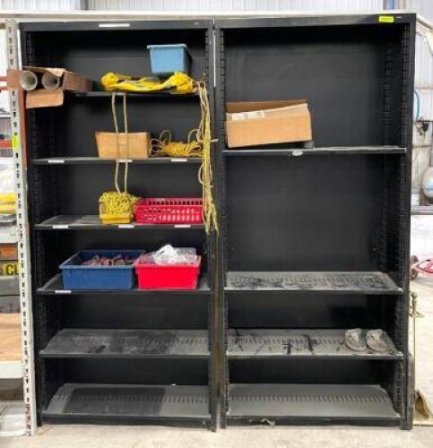 DESCRIPTION: (2) 38" X 84" METAL SHELVING UNIT SIZE: 38" X 12" X 84" QTY: 2