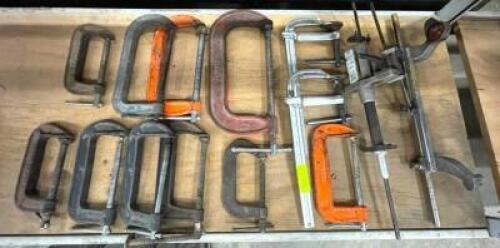 DESCRIPTION: VARIOUS SIZE HEAVY DUTY C-CLAMPS QTY: 1