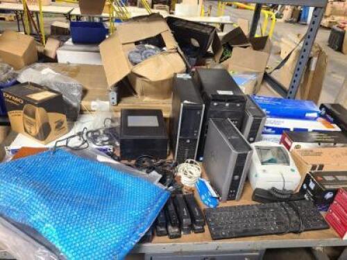 (1) TABLE OF MISC OFFICE SUPPLIES