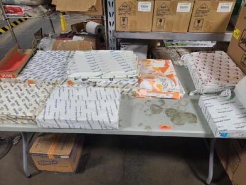 (1) TABLE OF MISC OFFICE SUPPLIES