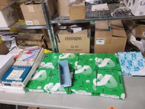 (1) TABLE OF MISC OFFICE SUPPLIES