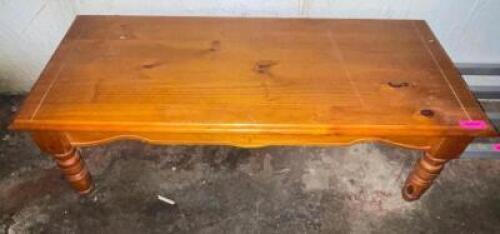 48" X 20" WOODEN COFFEE TABLE