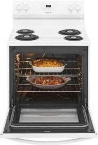 DESCRIPTION: (1) ELECTRIC RANGE BRAND/MODEL: FRIGIDAIRE #FCRC3012AW INFORMATION: WHITE RETAIL$: $779.00 EA SIZE: 30" QTY: 1